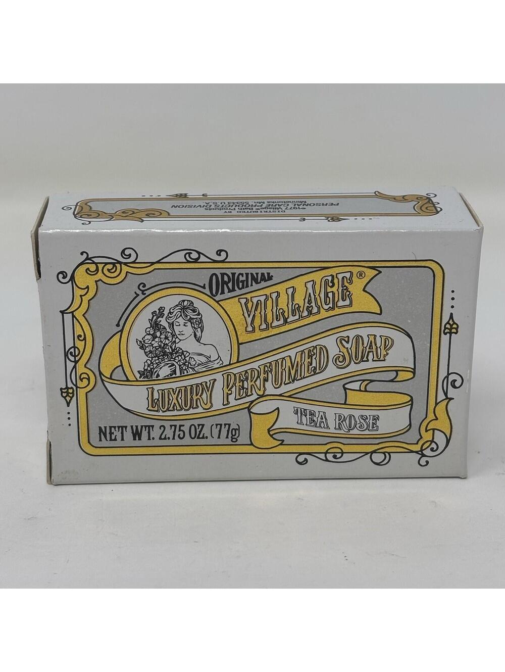 VTG Bar Soap 1977 Village Bath Products Tea Rose Luxury Perfumed 2.75 oz New
